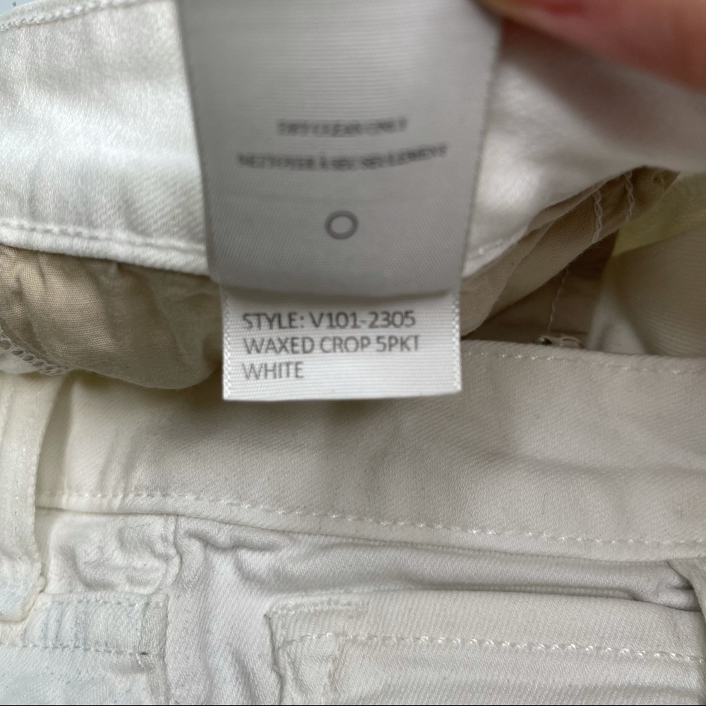 Vince White Waxed Crop 5PKT Skinny Jeans Size 28 - Picture 12 of 14